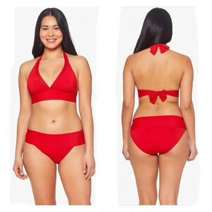 BLEU BY ROD BEATTIE BEHIND THE SEAMS HALTER TOP AND BOTTOM